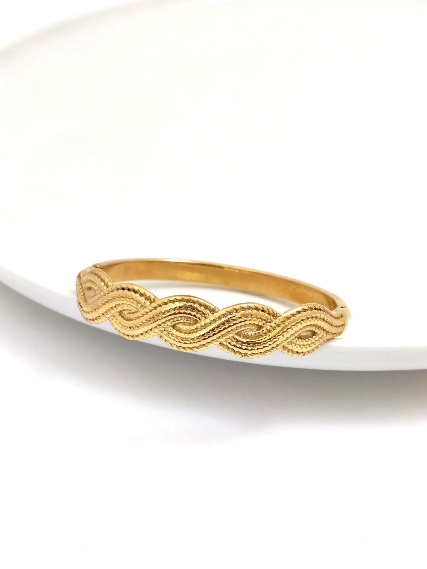 BRAIDED STAINLESS STEEL BANGLE