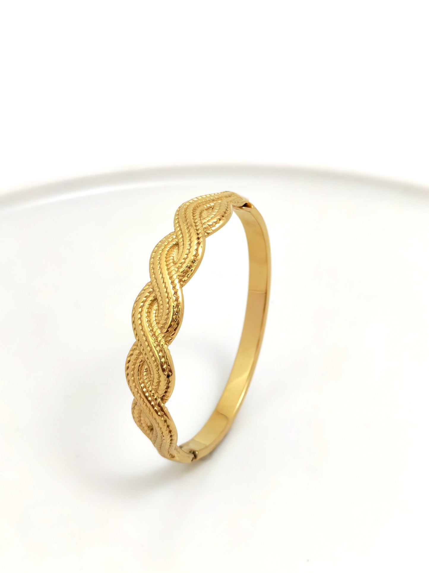 BRAIDED STAINLESS STEEL BANGLE