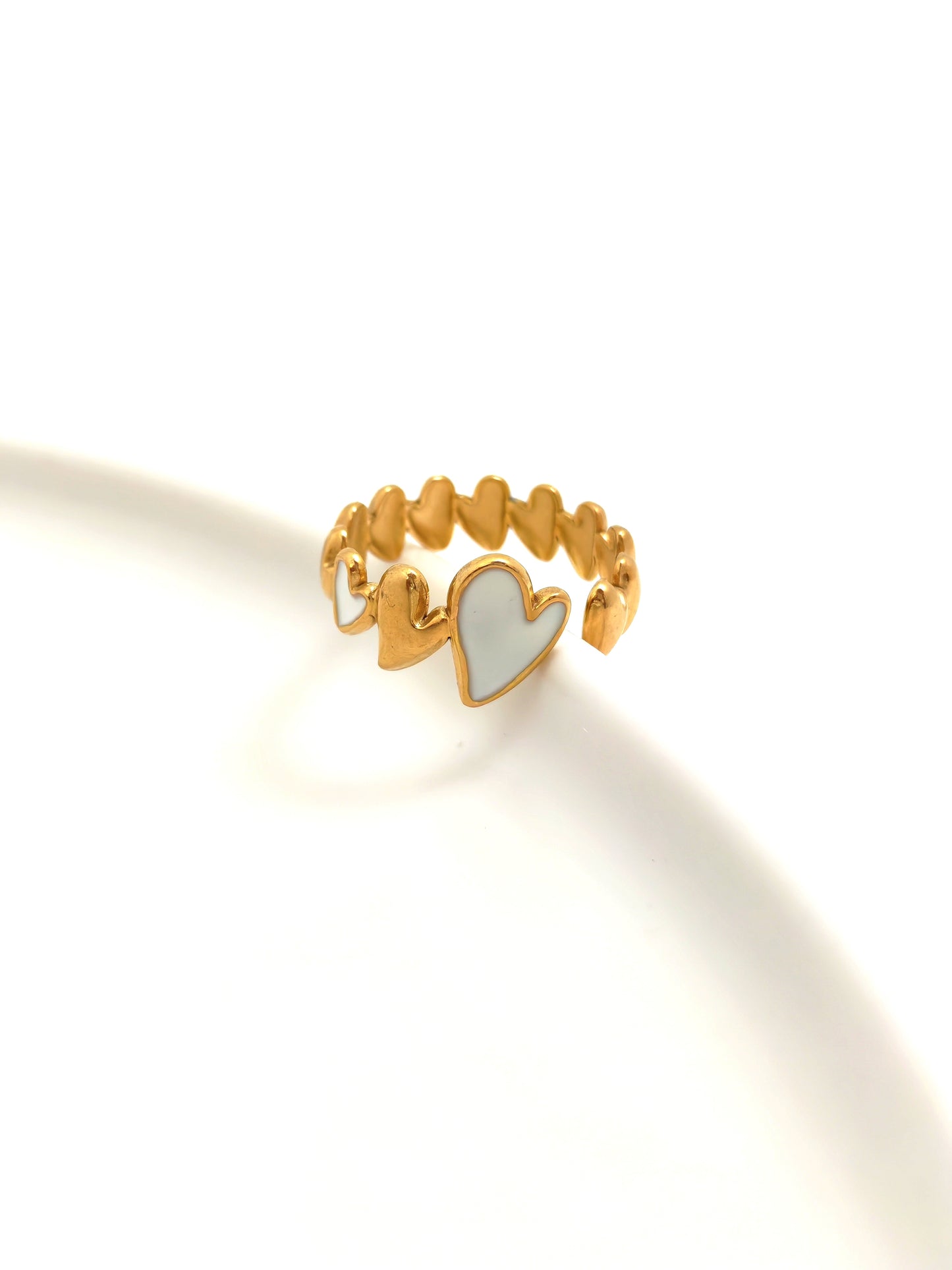 WINDING HEARTS STAILESS STEEL RING