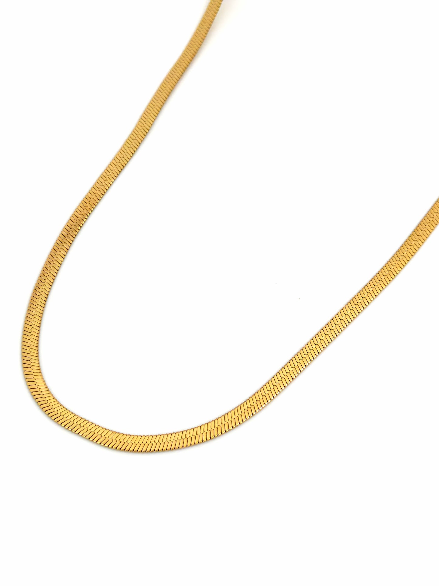 GOLDEN SNAKE STAINLESS STEEL NECKLACE
