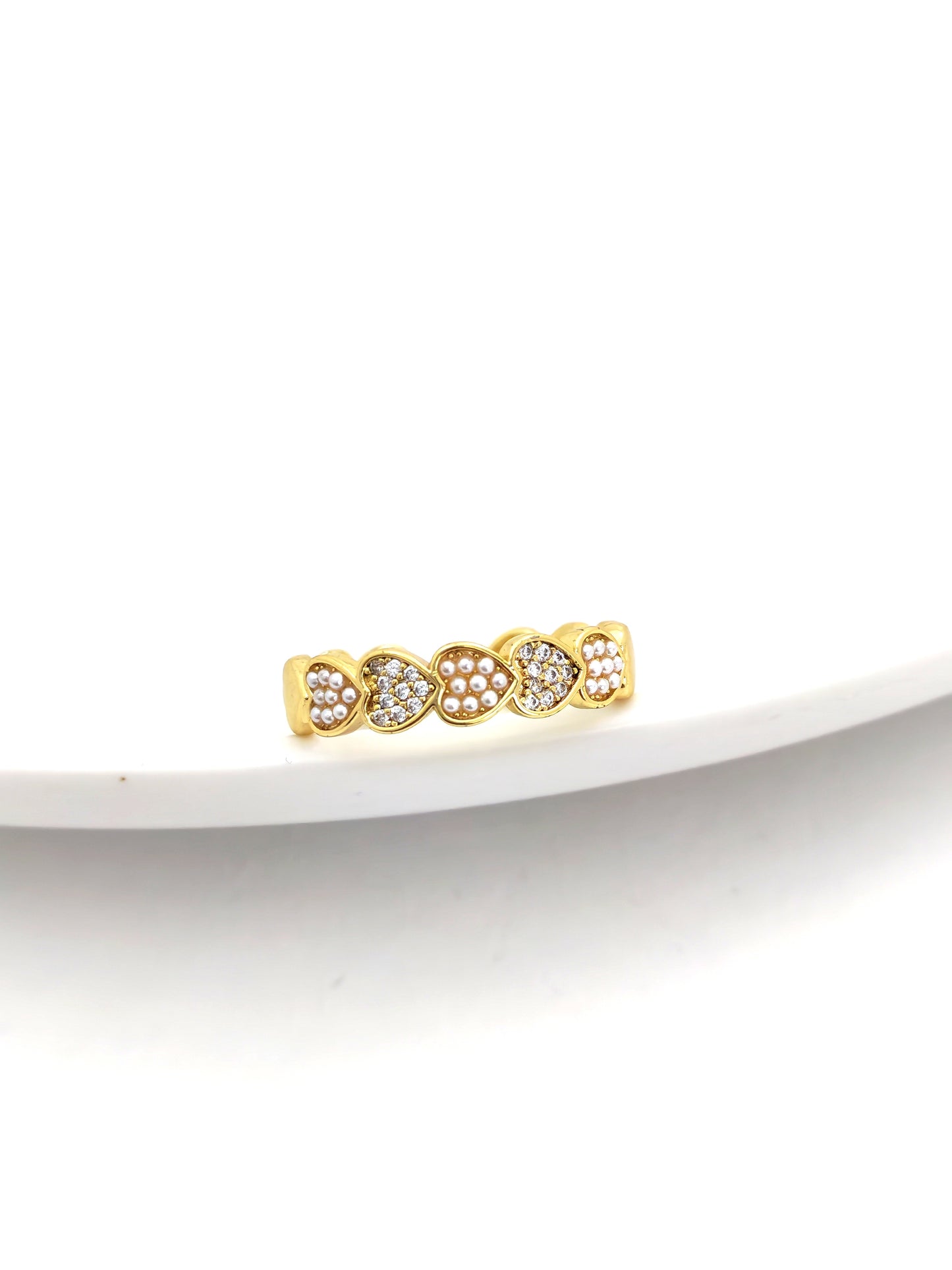 HEARTS FREE SIZE RING