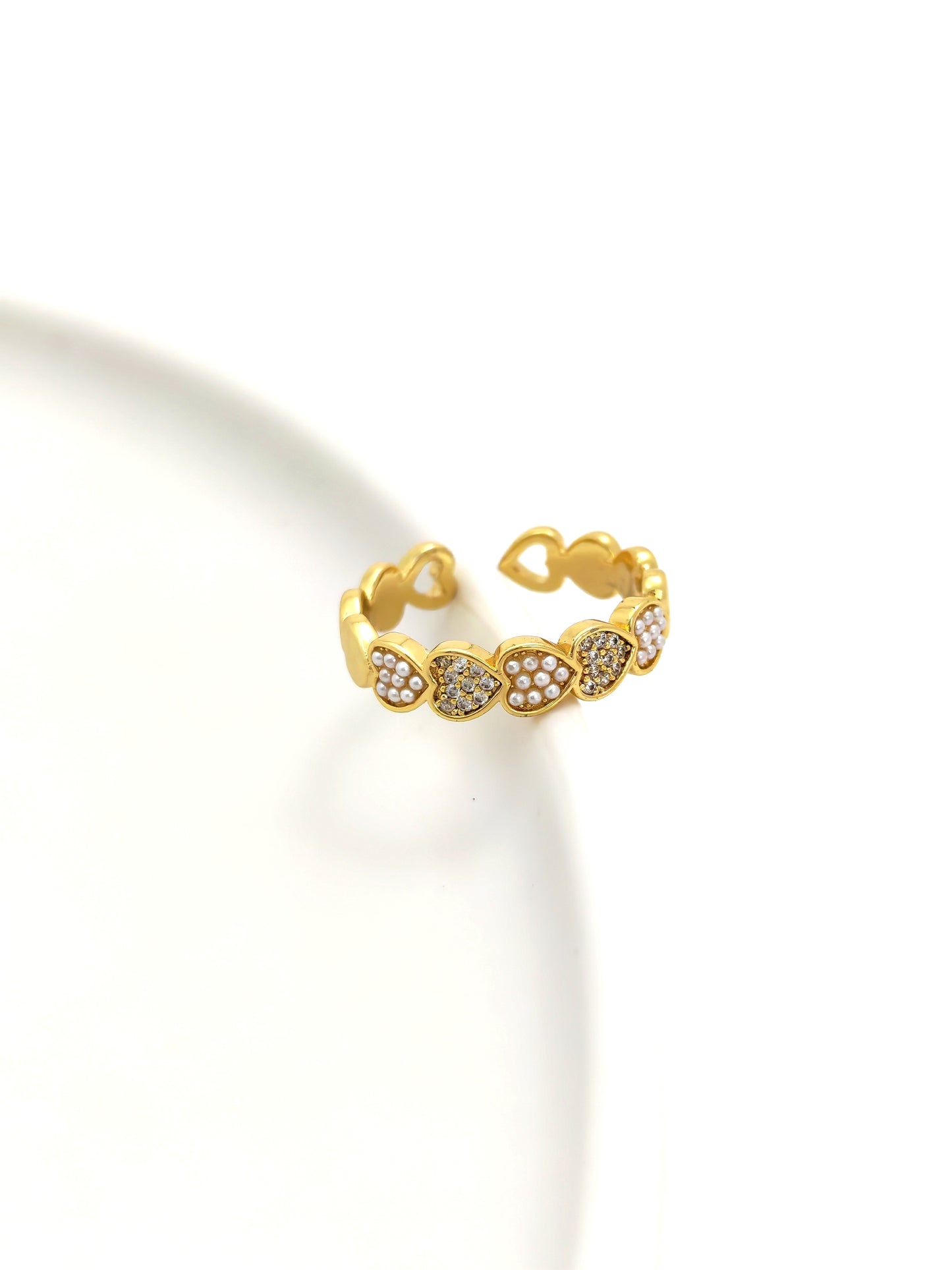 HEARTS FREE SIZE RING