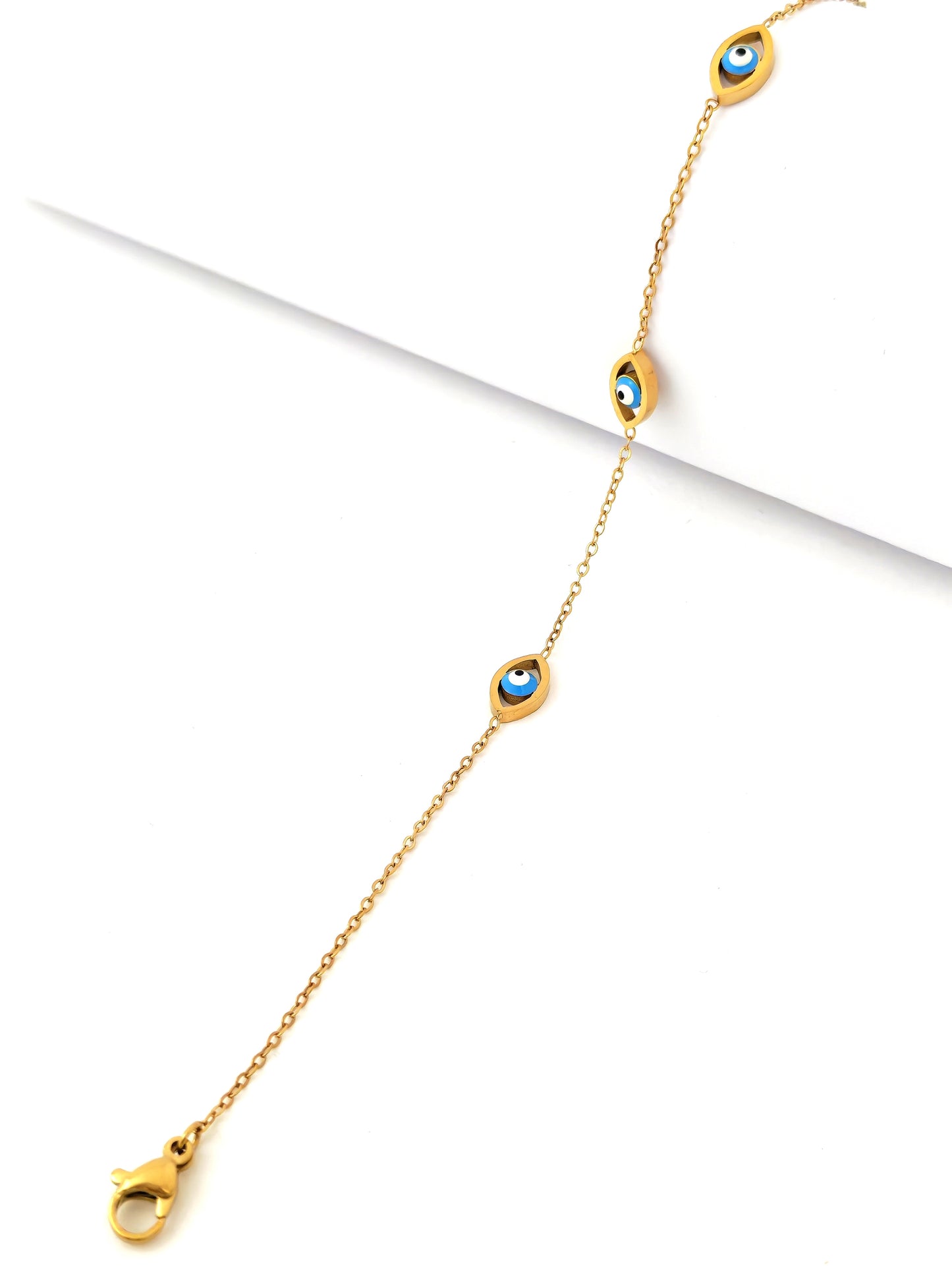 BLUE EYE STAINLESS STEEL ANKLET