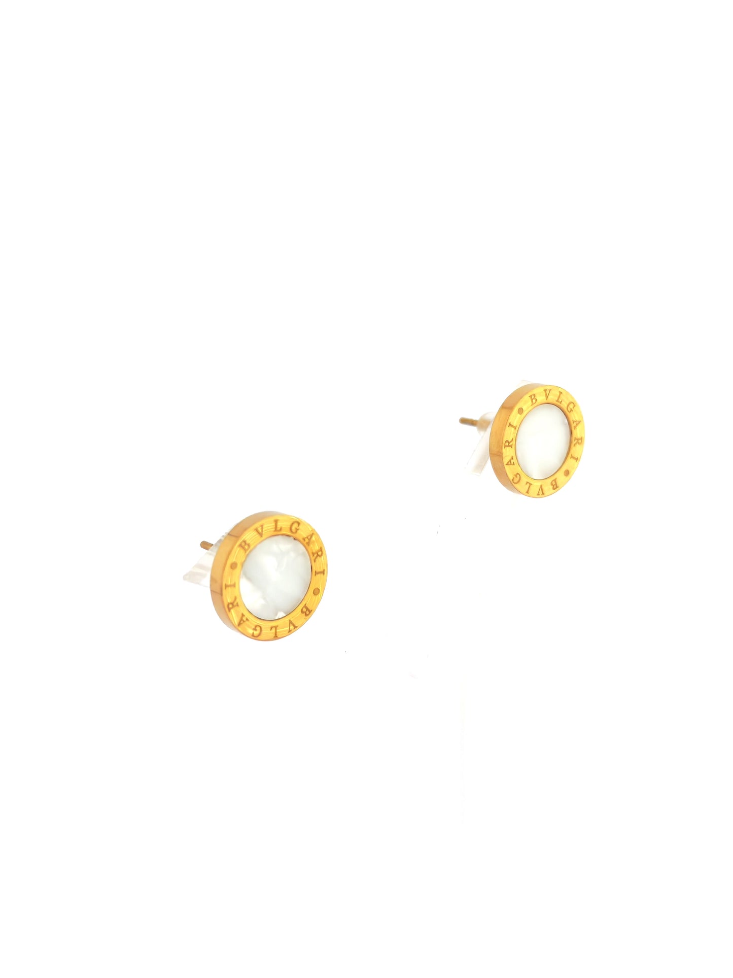 BVLG WHITE STUD EARRING