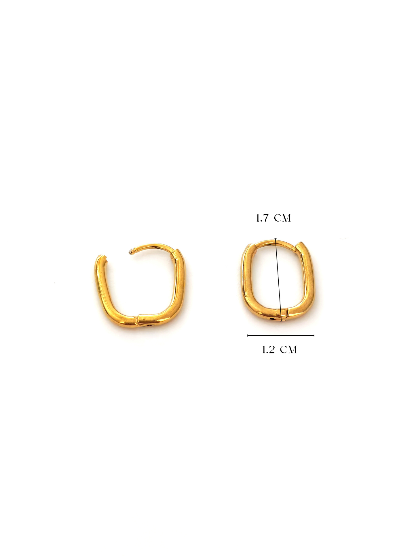 GIMO RECTANGLE STAINLESS EARRING