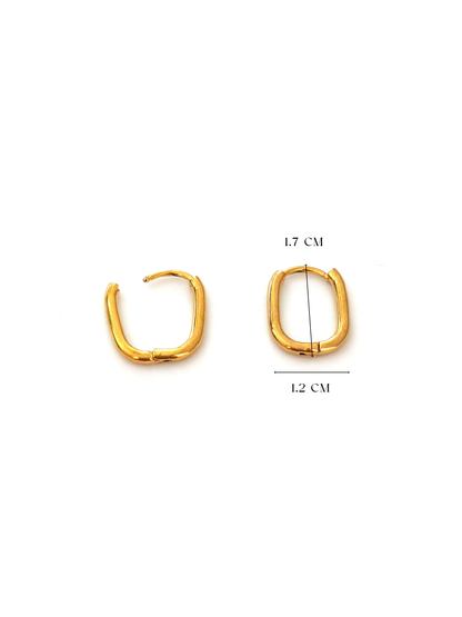 GIMO RECTANGLE STAINLESS EARRING