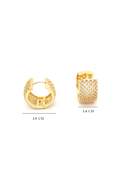 CELYN GOLD PLATED COPPER HOOP EARRING