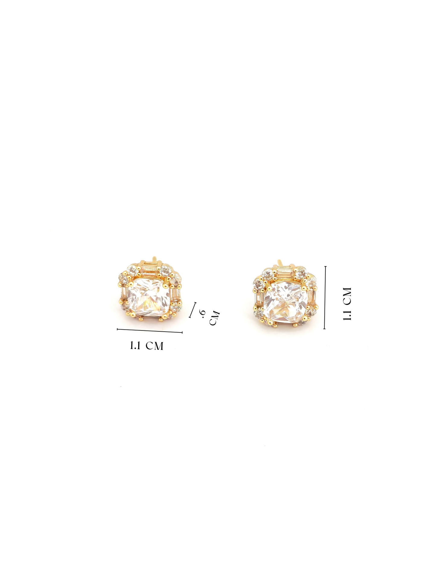 ELVI GOLD PLATED COPPER STUD EARRING