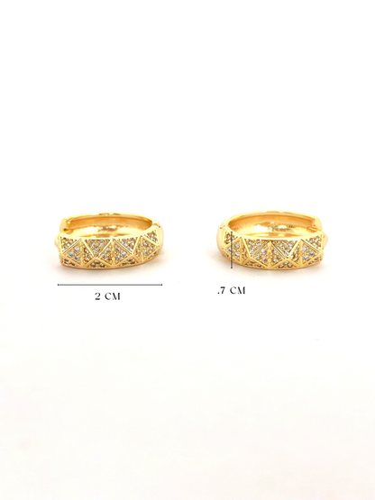 BRIEV GOLD PLATED COPPER HOOP EARRING
