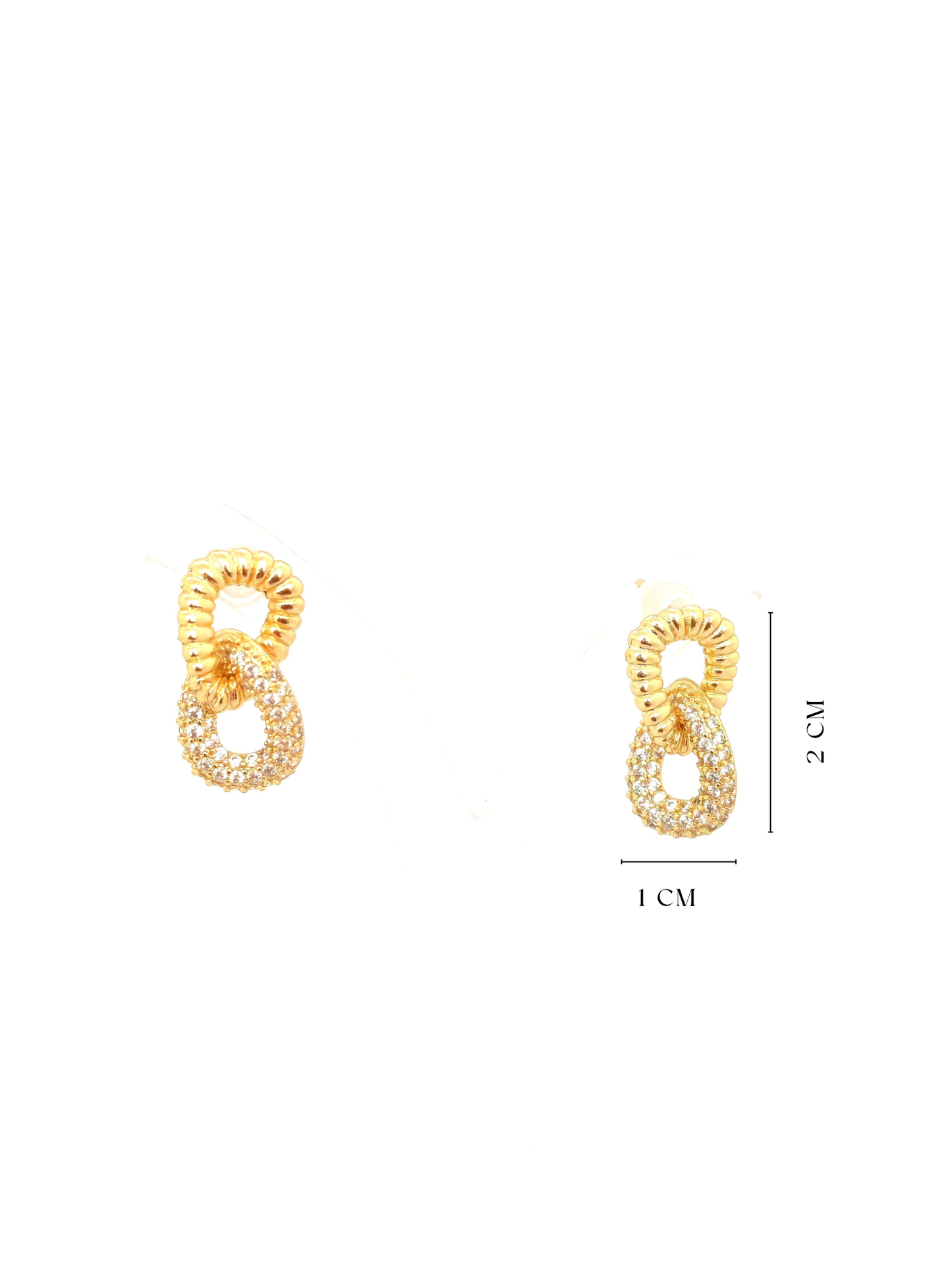 VARYN GOLD PLATER COPPER STUD EARRING