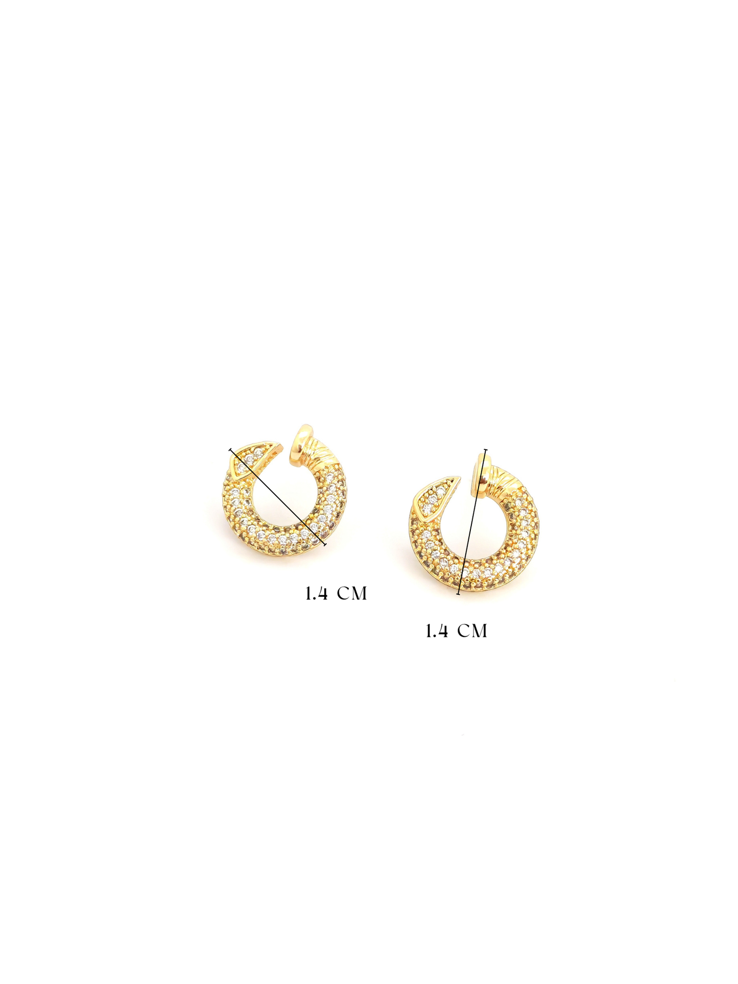 IRIX GOLD PLATED COPPER STUD EARRING