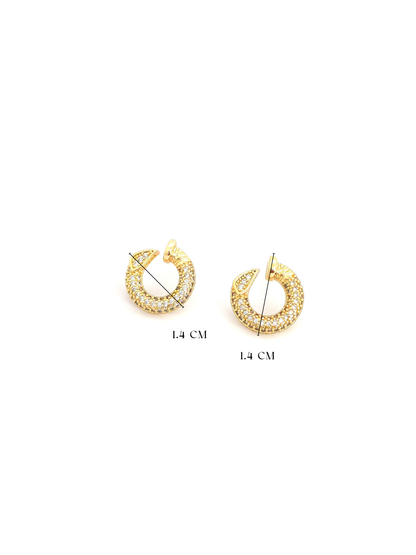 IRIX GOLD PLATED COPPER STUD EARRING