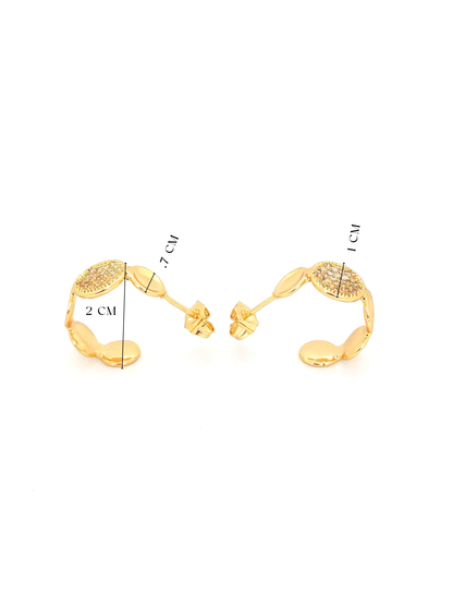 DELIX GOLD PLATED COPPERR STUD EARRING