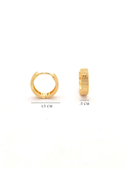 CRTR GOLD PLATED COPPER HOOP EARRING