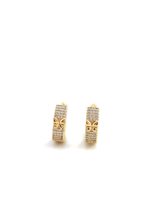 BUTTERFLY CLIP-ON HOOP EARRING