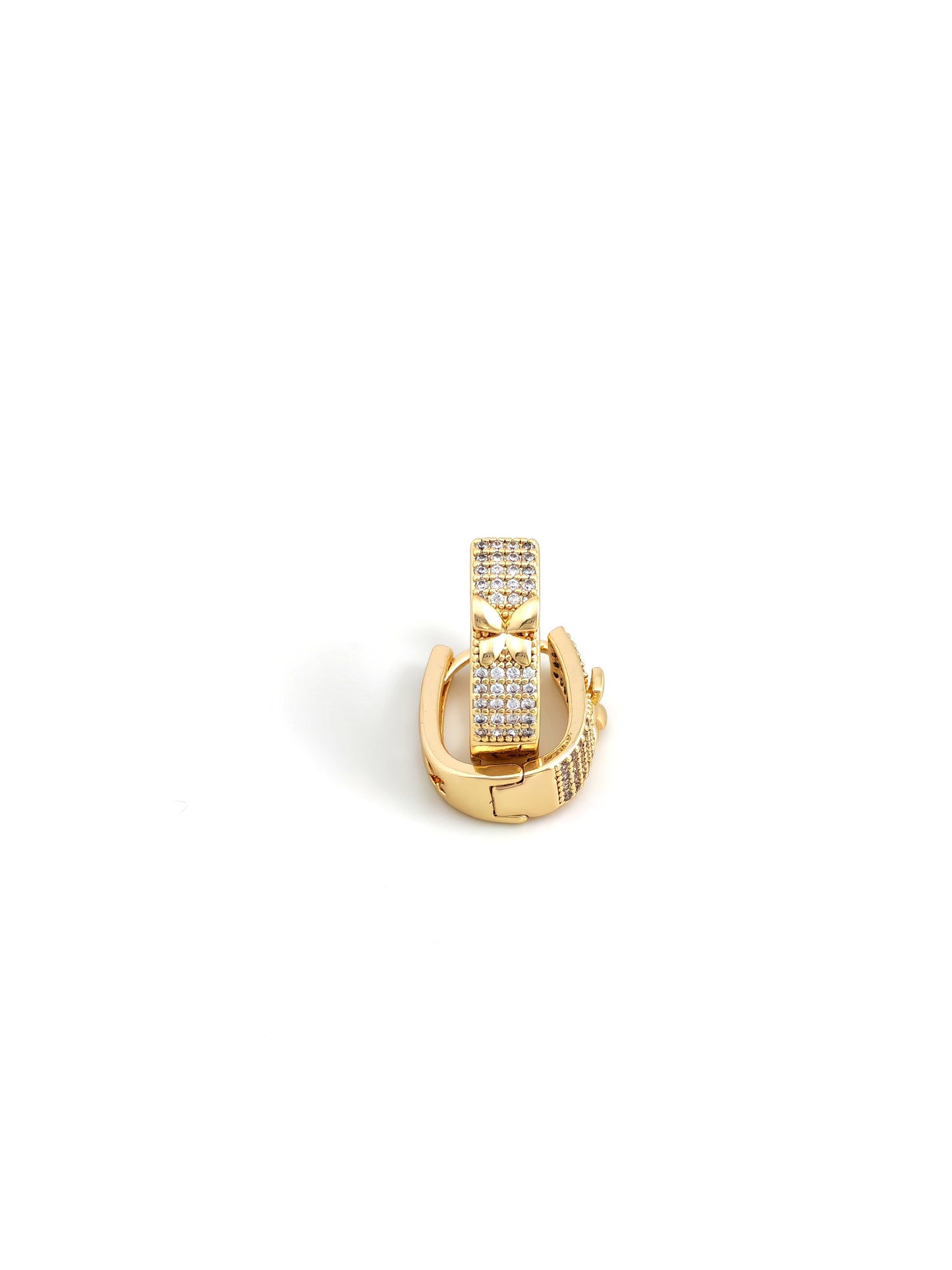 BUTTERFLY CLIP-ON HOOP EARRING