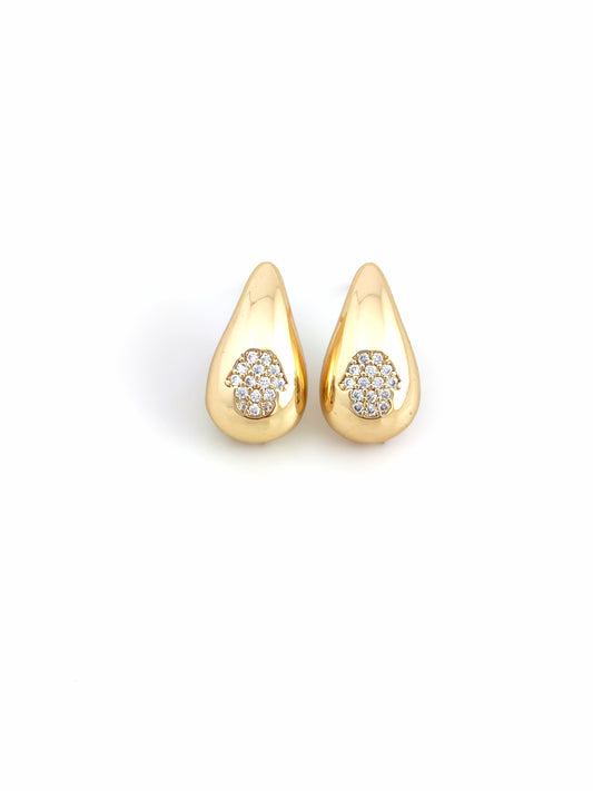 TEARS ZIRCON STUD EARRING
