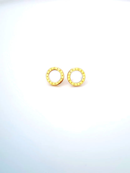 BVLG WHITE STUD EARRING