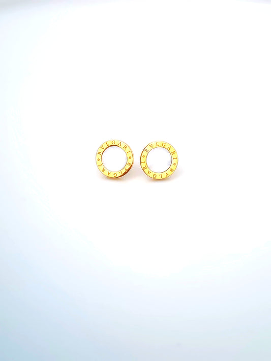 BVLG WHITE STUD EARRING