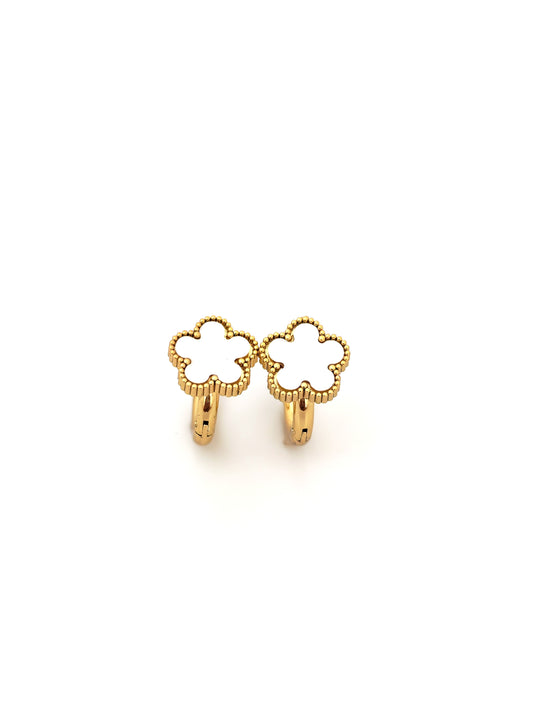 FLOWER HOOP EARRING