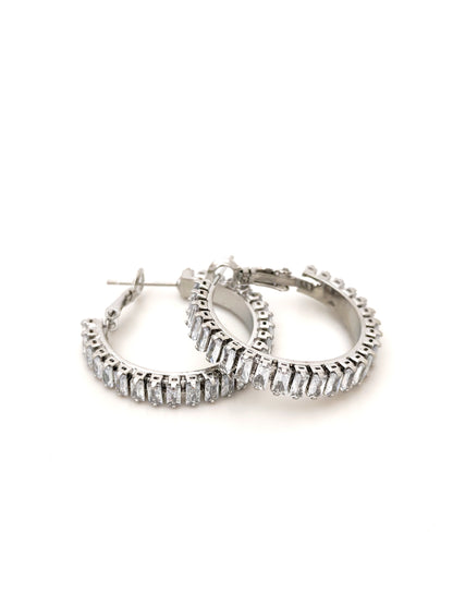 SOIREE SILVER HOOP EARRING