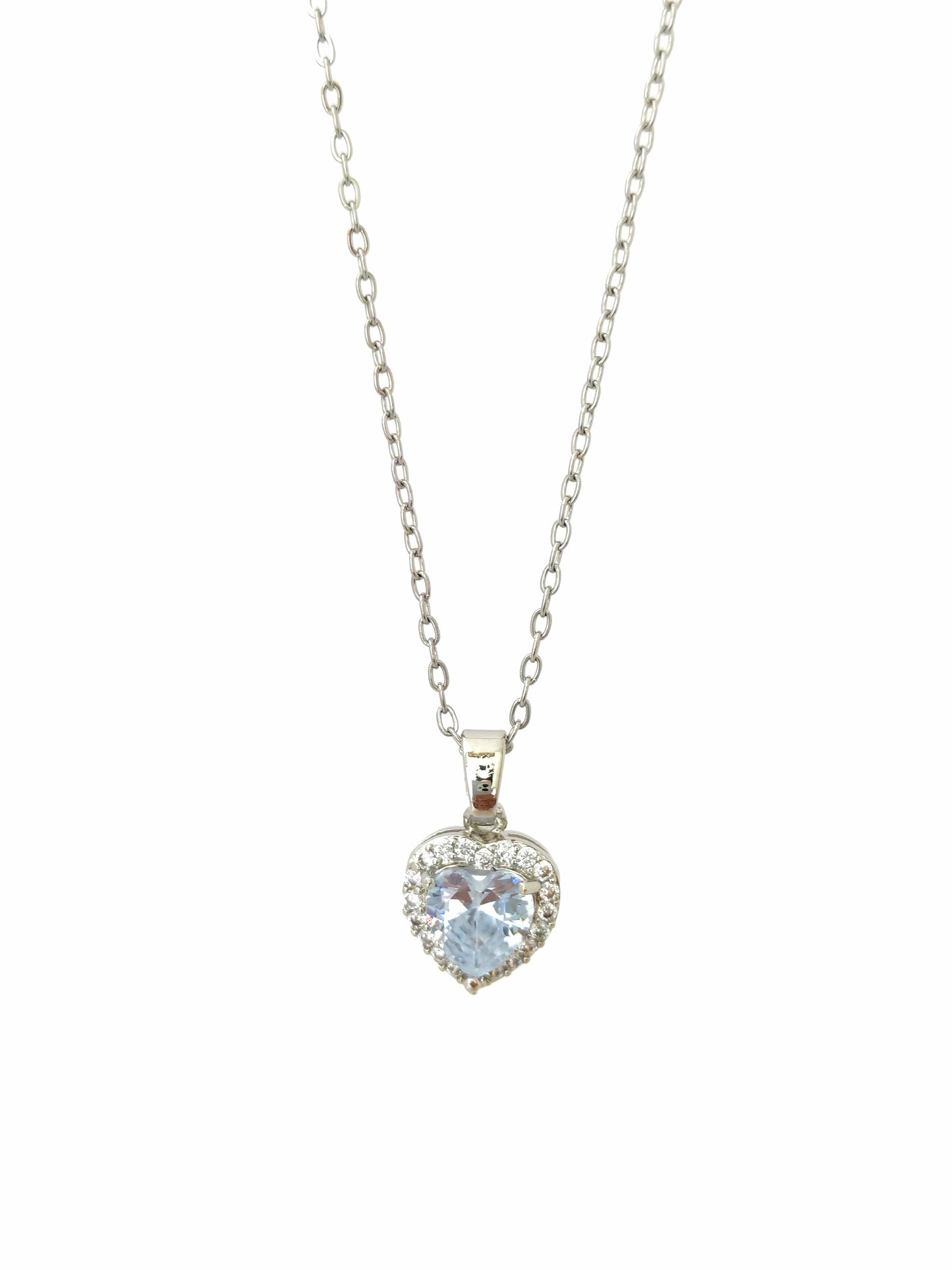 HEART PENDANT PNDRA NECKLACE - WHITE