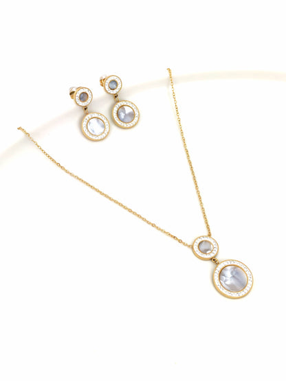 GOLDEN STAINLESS STEEL DROP SET