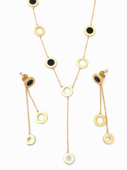 BVLG GOLDEN STAINLESS STEEL DROP SET