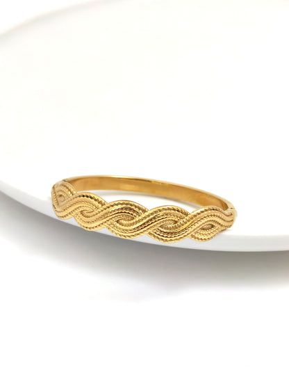 BRAIDED STAINLESS STEEL BANGLE