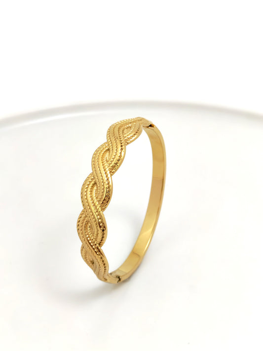 BRAIDED STAINLESS STEEL BANGLE