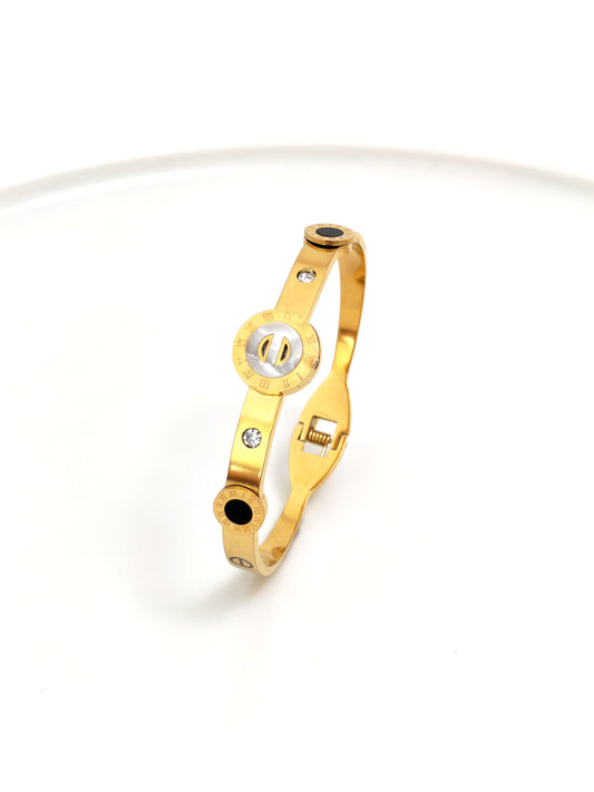 GOLDEN BVLG STAINLESS STEEL BANGLE