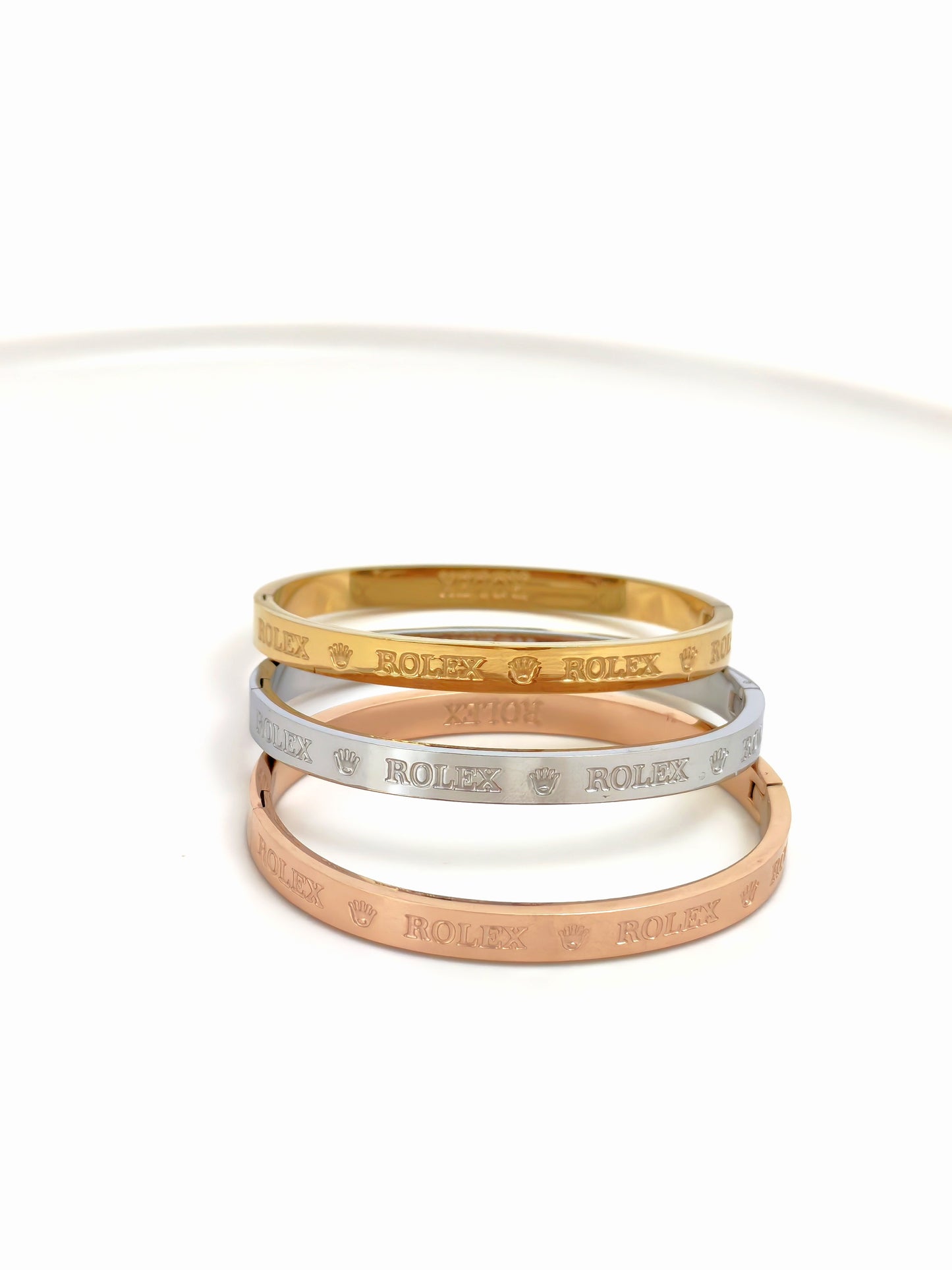 TRIPLE BRANDED RLX STAINLESS STEEL BANGLES