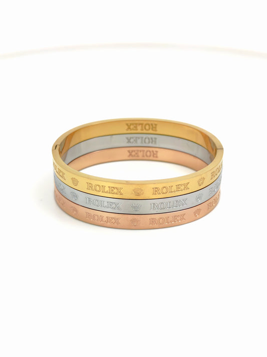 TRIPLE BRANDED RLX STAINLESS STEEL BANGLES