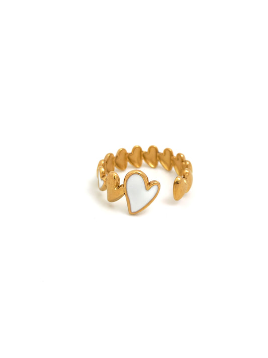 WINDING HEARTS STAILESS STEEL RING