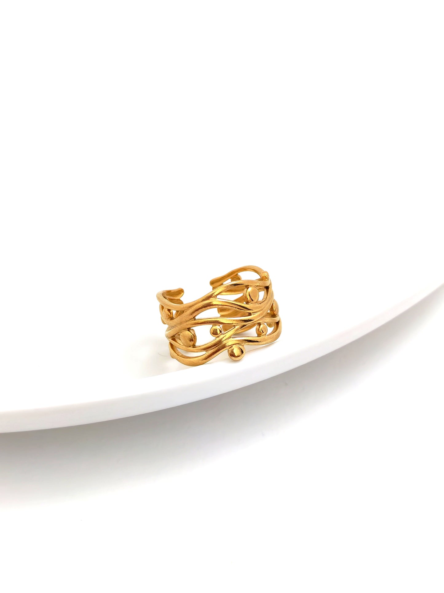 WIDE STAINLESS STEEL RING