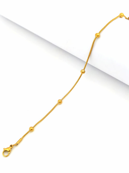 GOLDEN MOUSE TAIL STAINLESS BRACELET