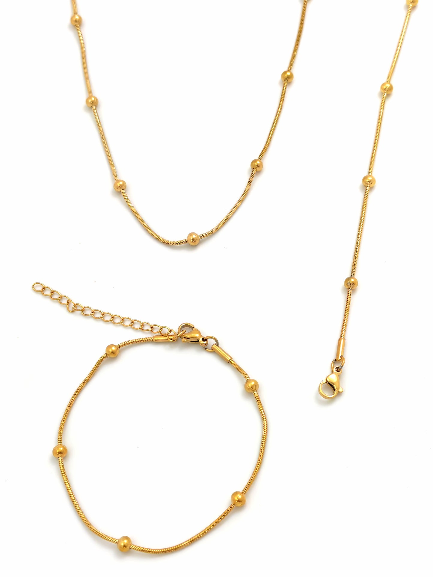 GOLDEN MOUSE TAIL STAINLESS STEEL SET