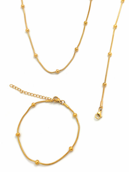 GOLDEN MOUSE TAIL STAINLESS STEEL SET