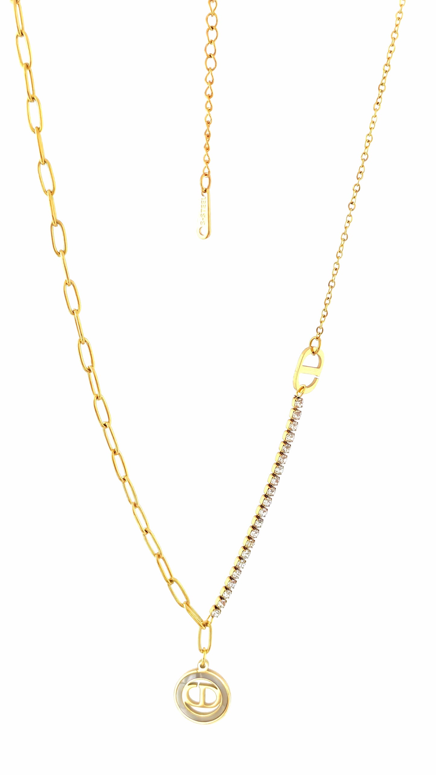 TENNIS CD STAINLESS STEEL NECKLACE