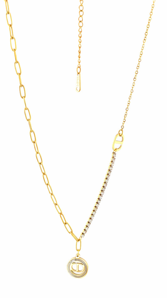 TENNIS CD STAINLESS STEEL NECKLACE