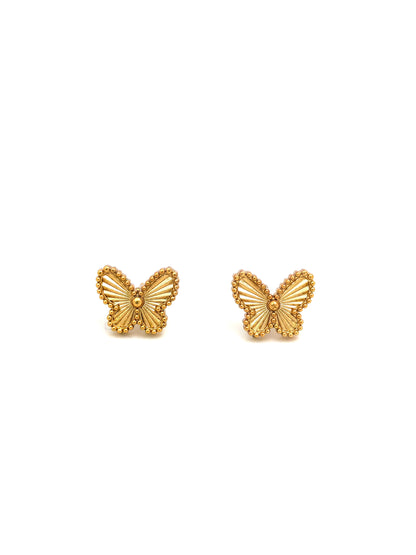 POLYGON BUTTERFLY STUD EARRING