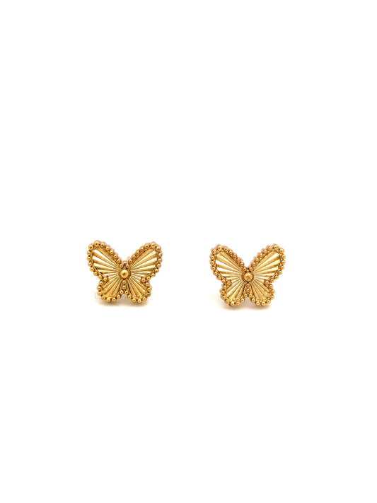 POLYGON BUTTERFLY STUD EARRING