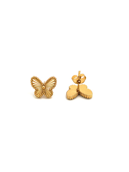 POLYGON BUTTERFLY STUD EARRING