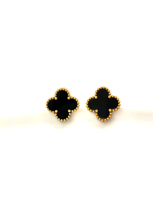BLACK VANC STUD EARRING