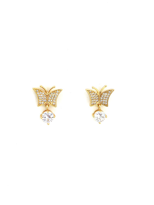 BUTTERFLY DROP STONE EARRING