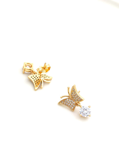 BUTTERFLY DROP STONE EARRING