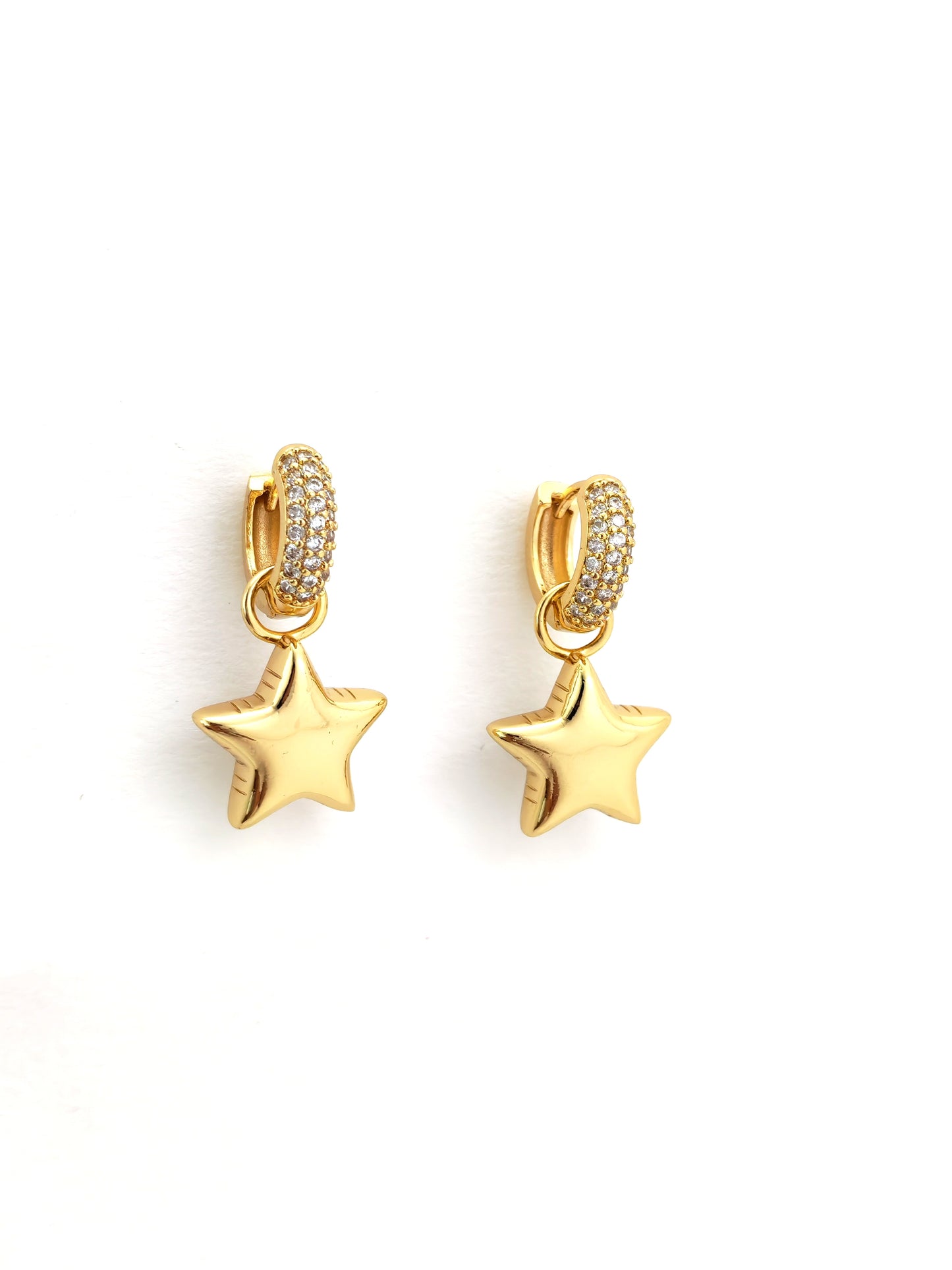 DROP STAR HOOP EARRING