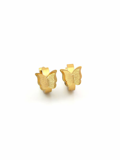 GOLDEN FATAFET BUTTERFLY HOOP EARRING