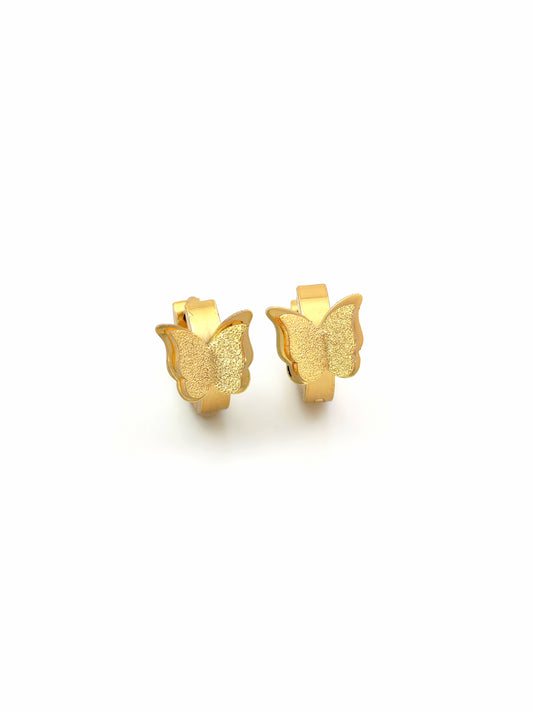 GOLDEN FATAFET BUTTERFLY HOOP EARRING