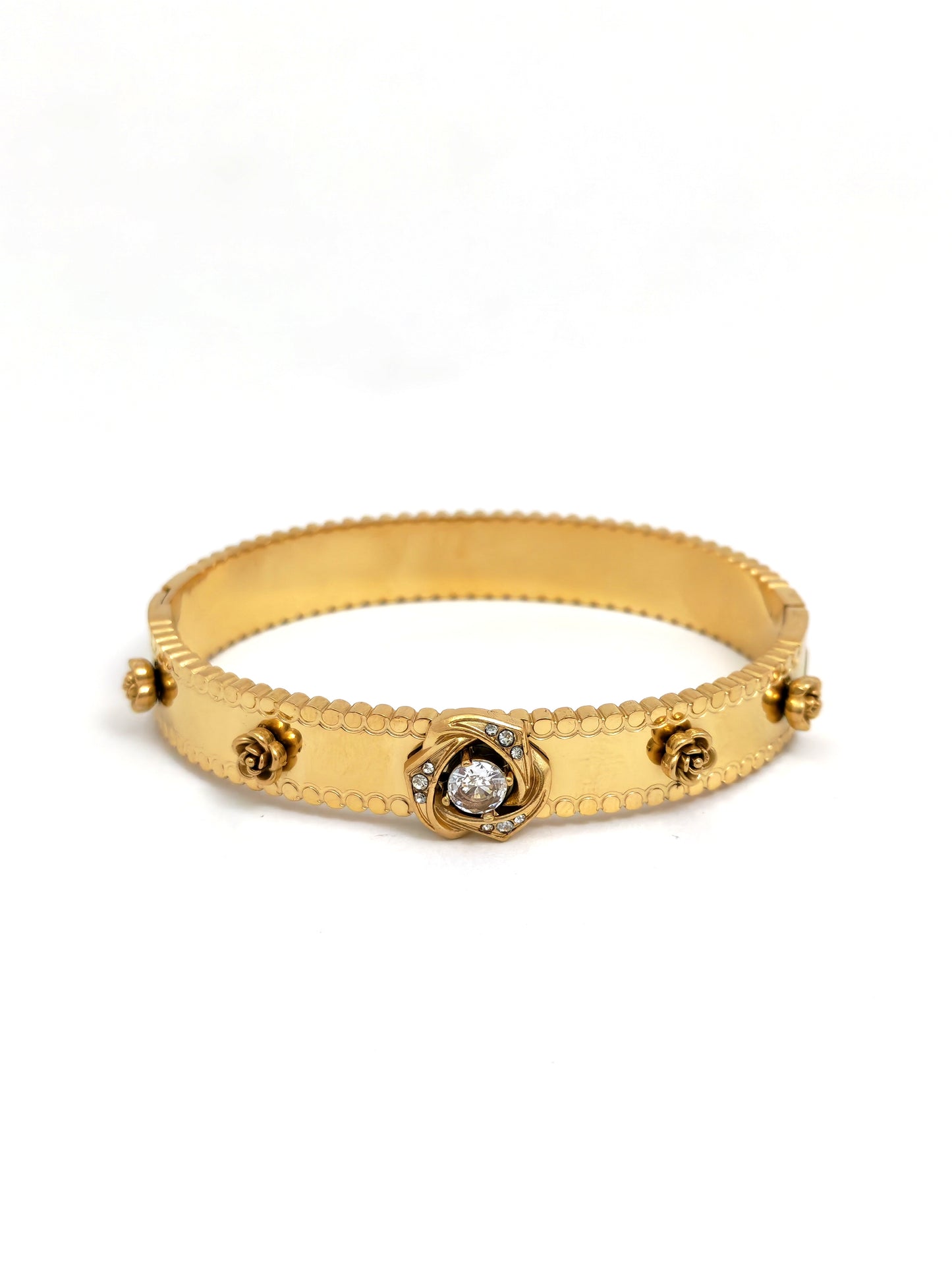 FLOWER STAINLESS BANGLE